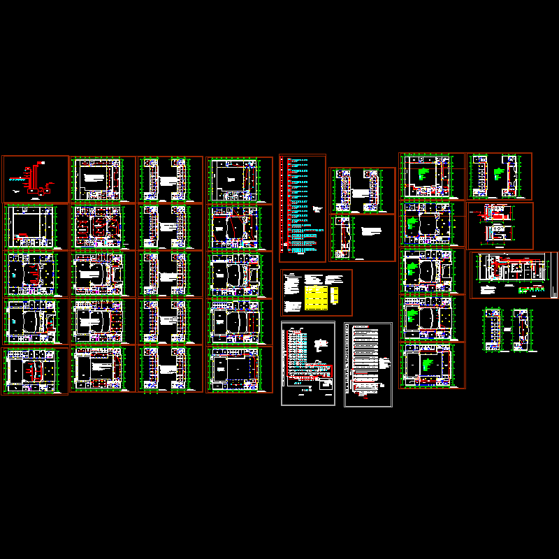 会堂消防全套设计格式图纸，含系统图纸 - 1