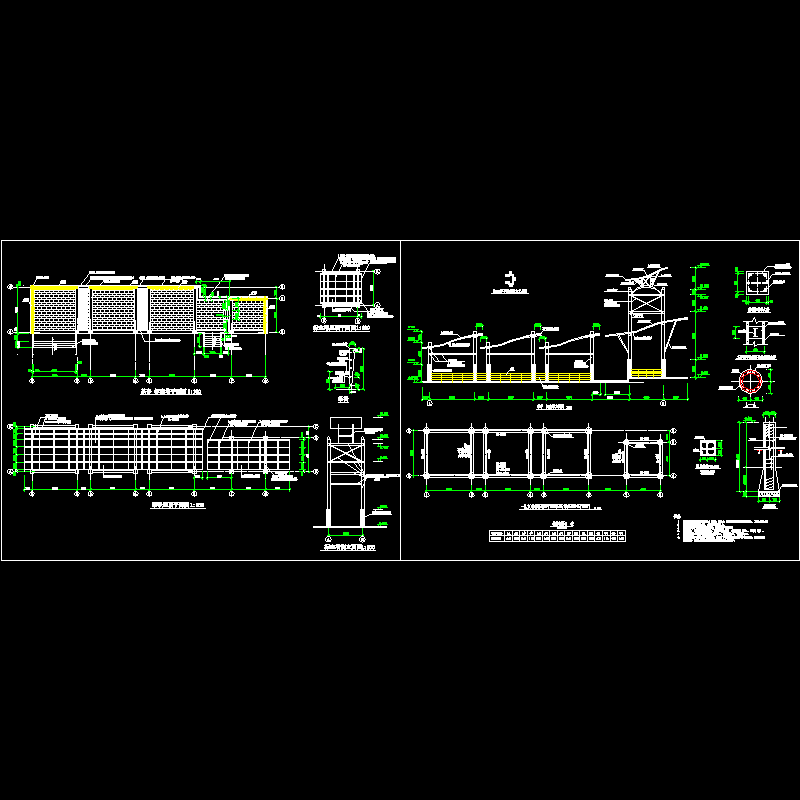 茶亭结构设计CAD图纸，含配筋图纸 - 1