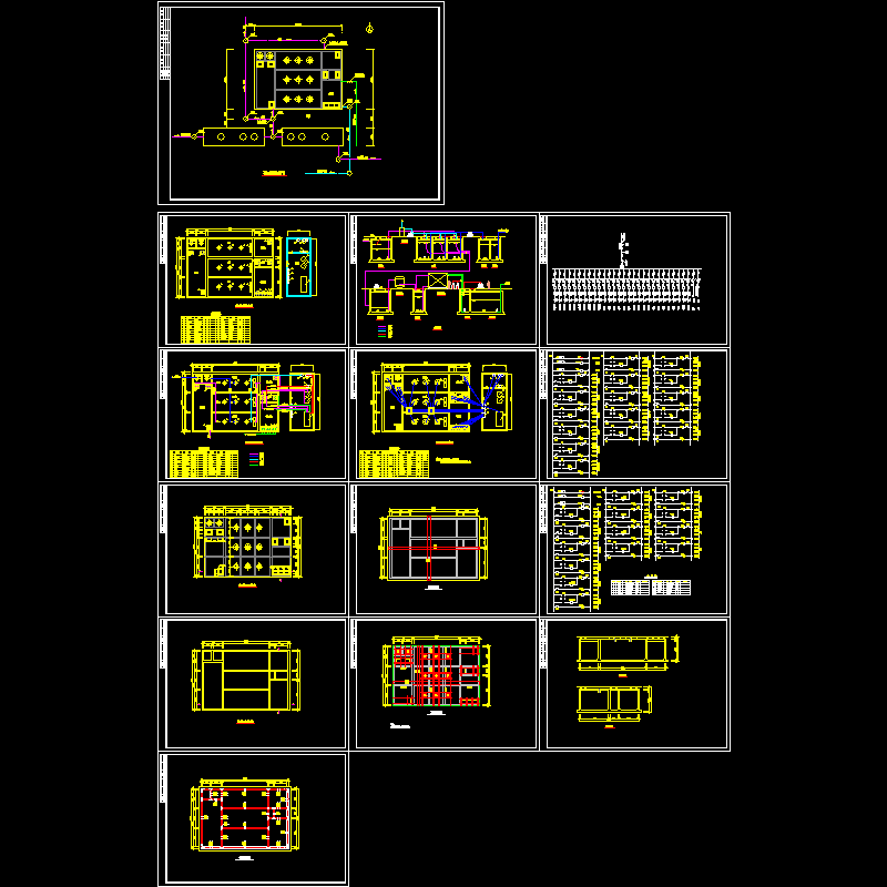 小区中水处理设计CAD施工图纸.dwg - 1