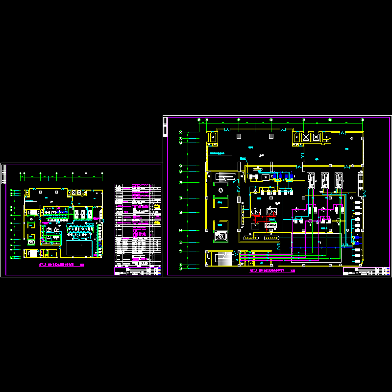 多层办公楼空调机房设计CAD施工图纸.dwg - 1