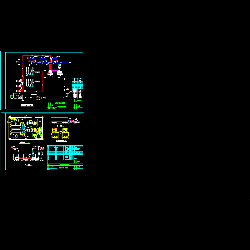办公楼空调用制冷机房图纸.dwg - 1
