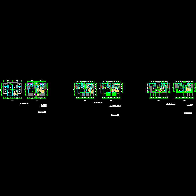 5层叠拼别墅户型平面图纸(大户型).dwg - 1