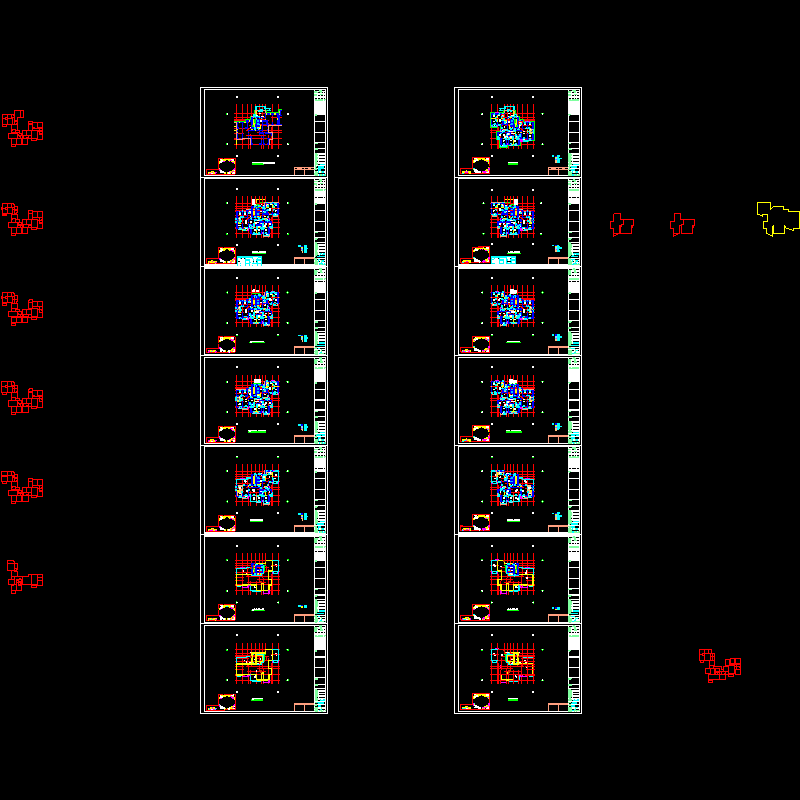 小区建筑户型设计CAD图纸（B型).dwg - 1