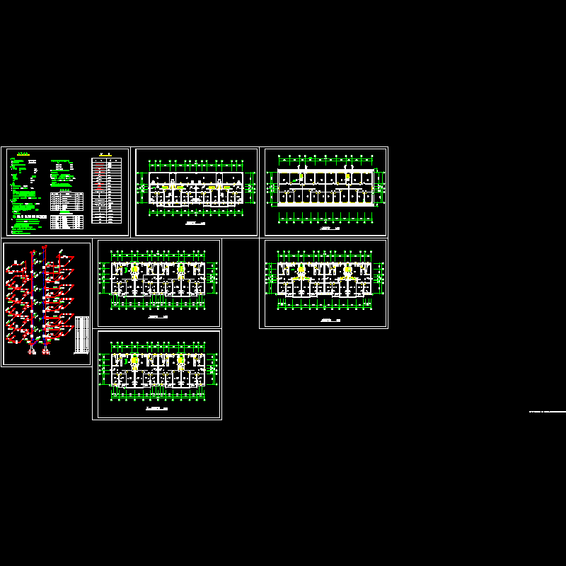 6层住宅采暖设计CAD施工图纸 - 1