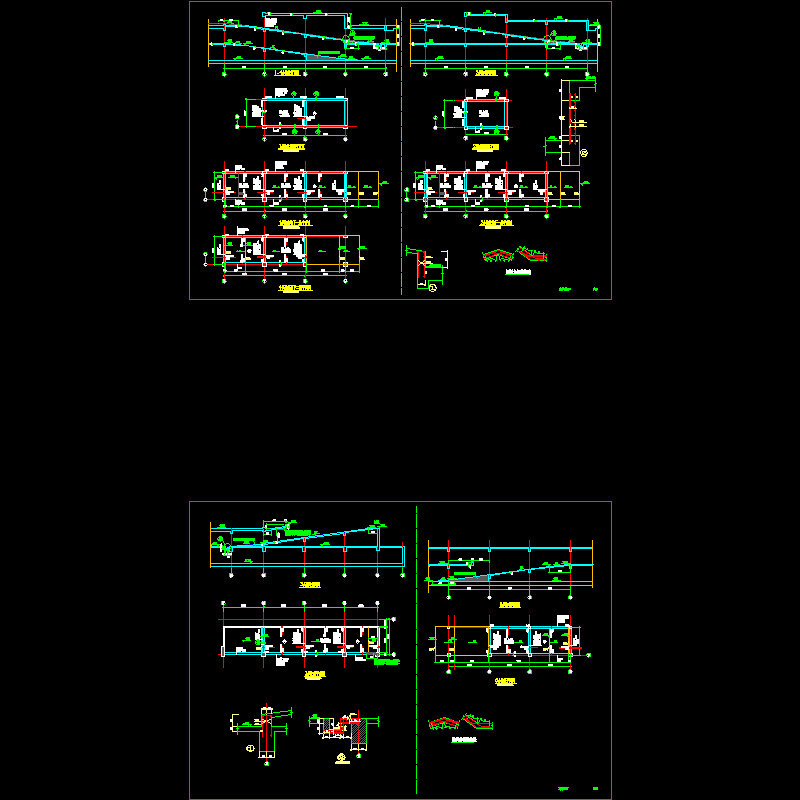 地下上车库坡道节点构造CAD详图纸 - 1