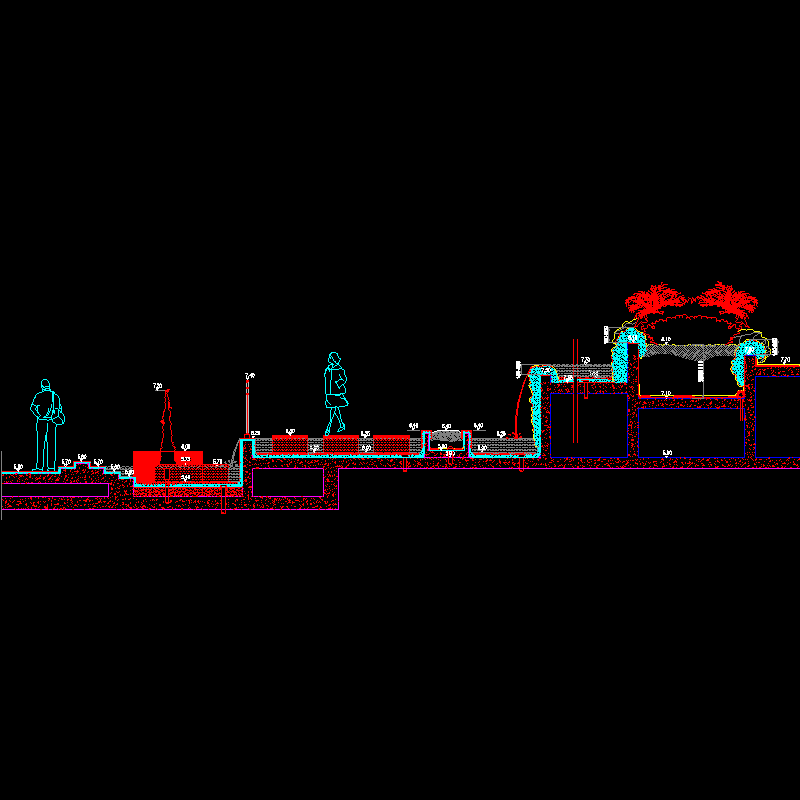 假石水景剖面图.dwg