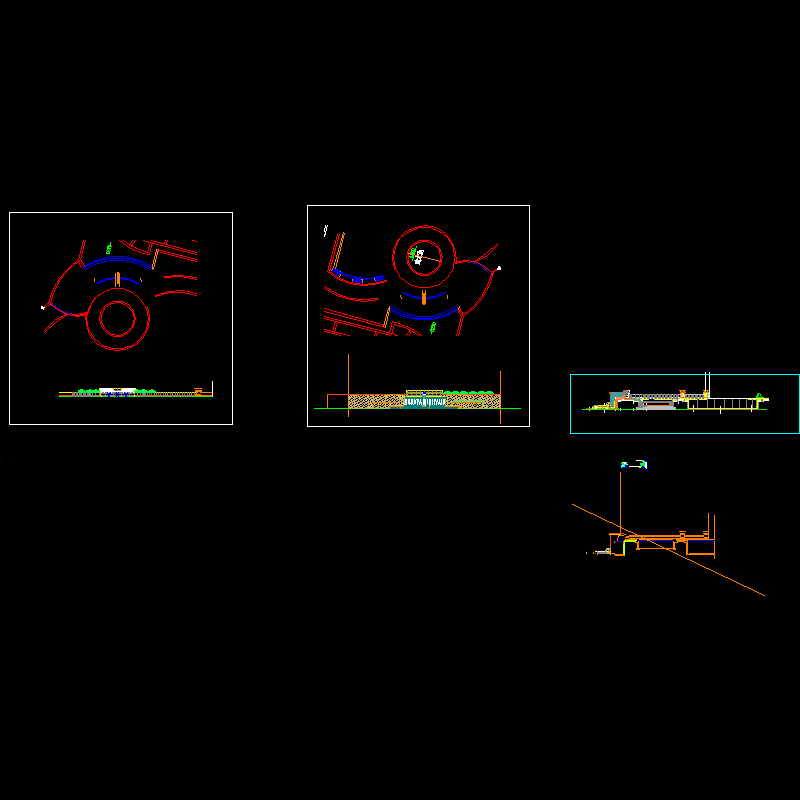 跌级水景节点CAD图纸 - 1