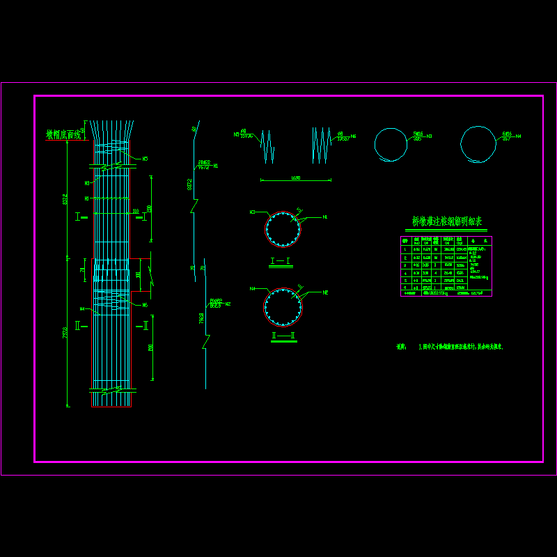 防汛桥桥墩灌注桩钢筋布置图.dwg