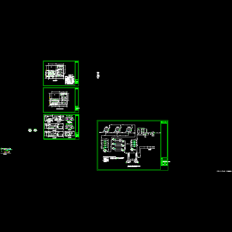 国内综合楼制冷机房图（4页CAD大样图） - 1