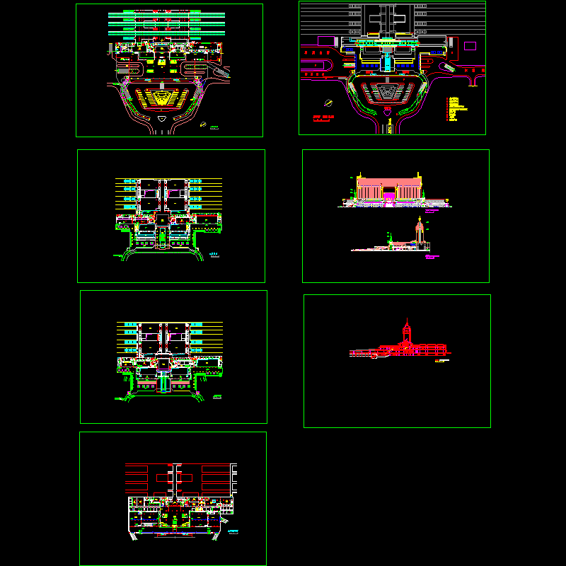 现代风格火车站方案设计初设图纸.dwg - 1