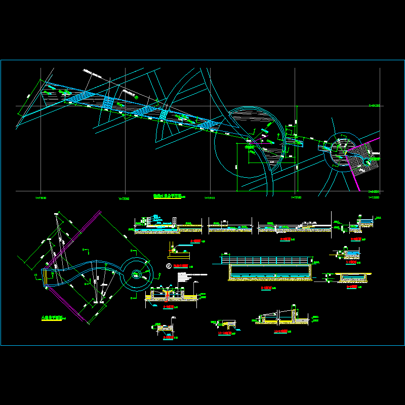 广场水景施工CAD详图纸 - 1