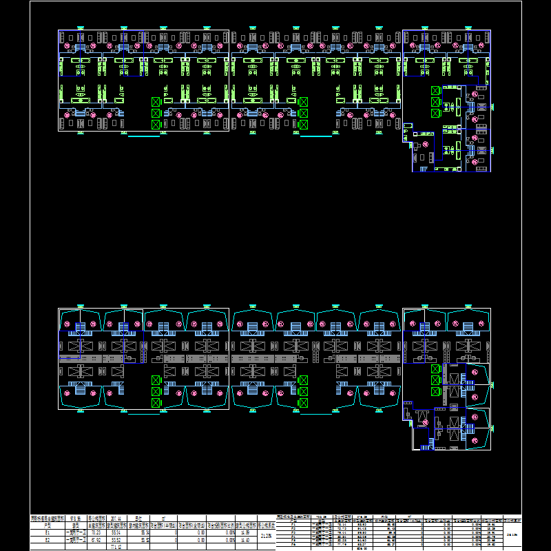 一梯十四户LOFT酒店式公寓户型平面图纸（70、67平方米）.dwg - 1