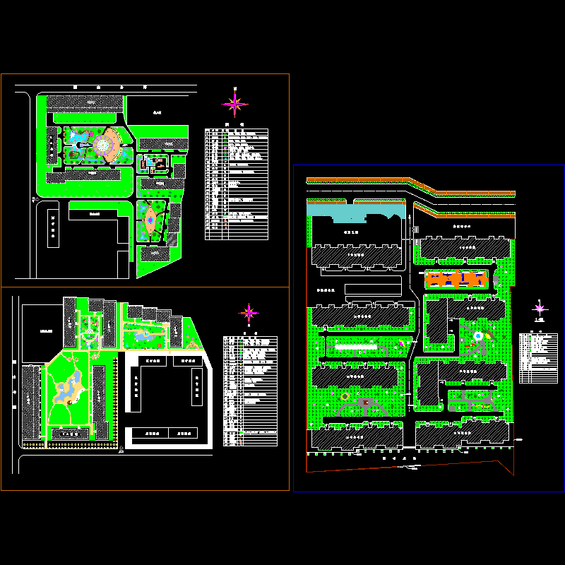 小区规划绿化总平面CAD图纸 - 1