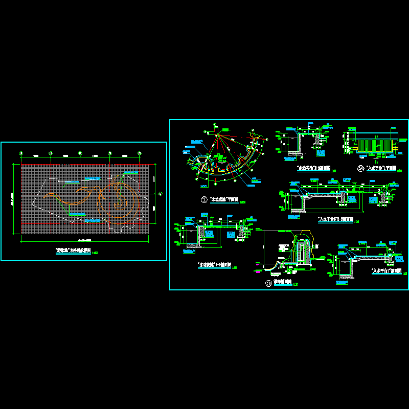 游泳池施工CAD图纸，含节点详图纸 - 1