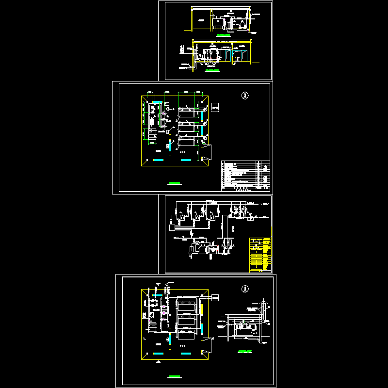 燃气采暖锅炉房设计CAD图纸 - 1