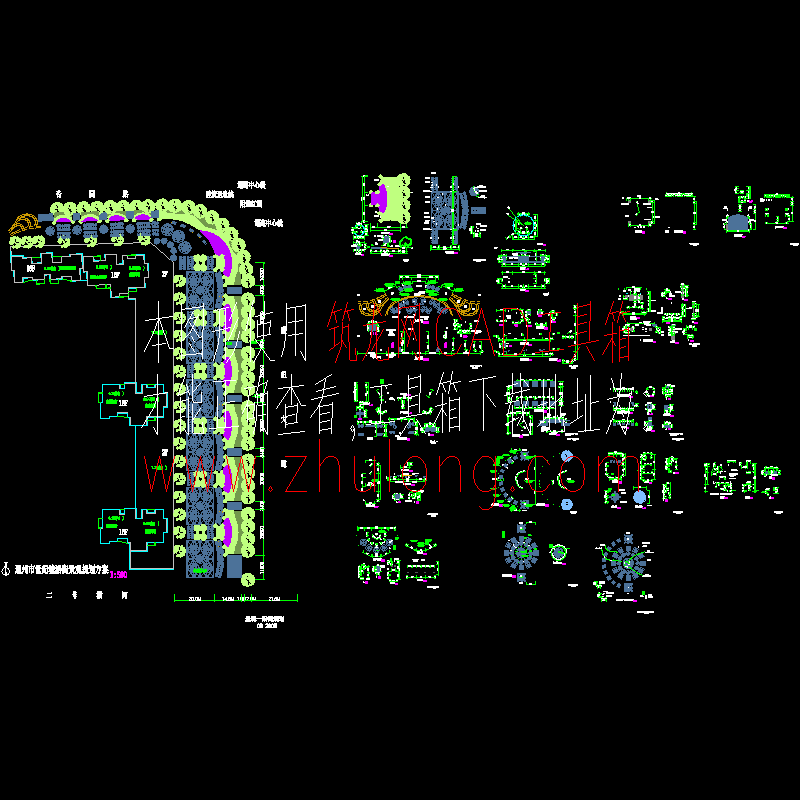 小区沿街景观设计CAD施工图纸 - 1