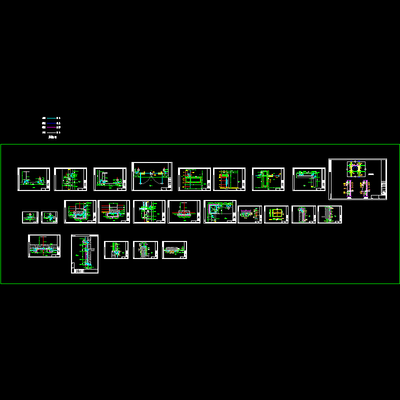 点式玻璃幕墙节点CAD施工图纸.dwg - 1