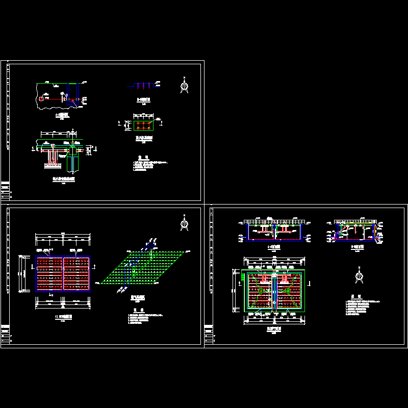 800吨生活污水SBR池设计CAD施工图纸.dwg - 1