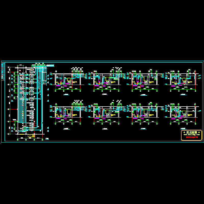 烟厂空调剖面设计CAD图纸.dwg - 1