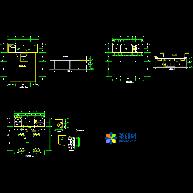 加油站建筑方案设计图纸，共3张.dwg - 1