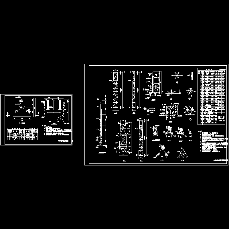 独立基础30米高独立避雷针设计CAD施工图纸 - 1