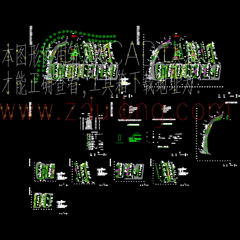 小区绿化种植CAD施工图纸 - 1