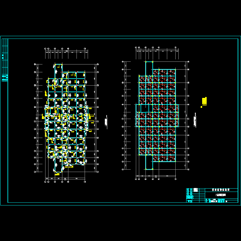 二层梁及板配筋图.dwg