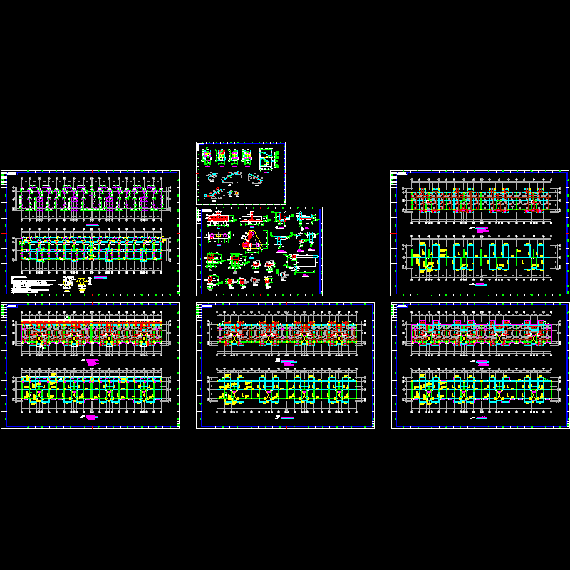 宿舍结构设计CAD施工图纸.dwg - 1