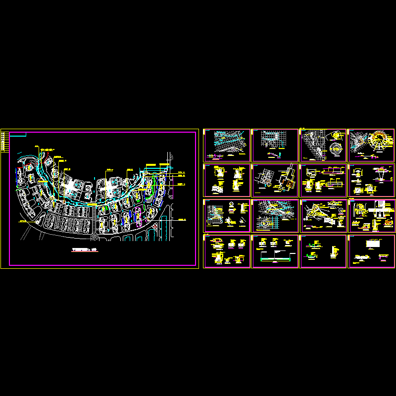 小区景观全套CAD施工图（15页图纸）.dwg - 1