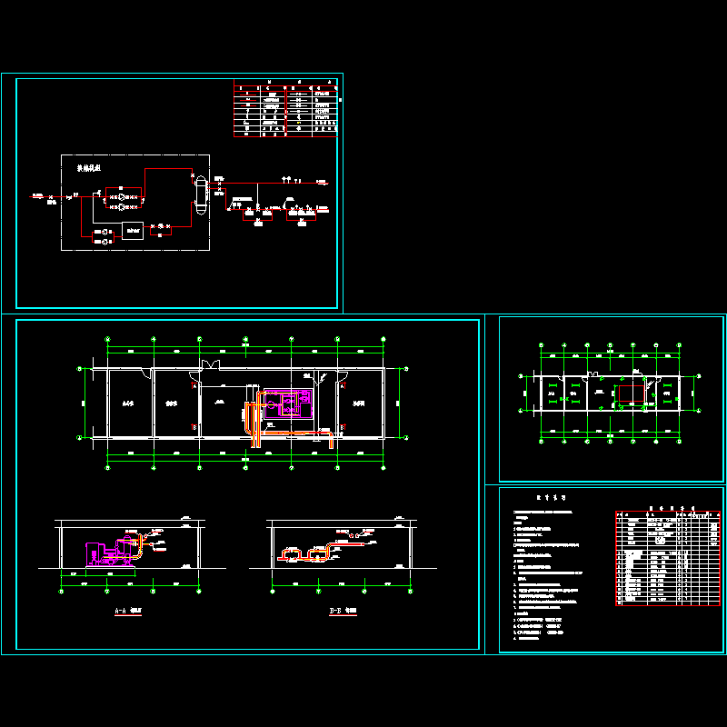 换热站暖通施工CAD图纸 - 1