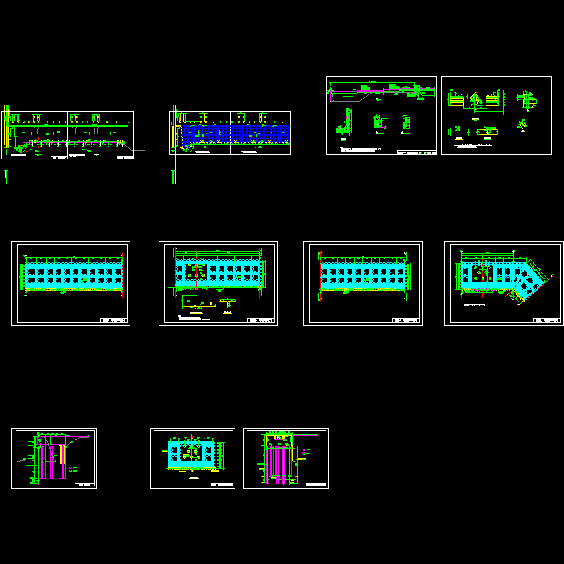 钻孔灌注桩板桩码头全套图纸.dwg - 1