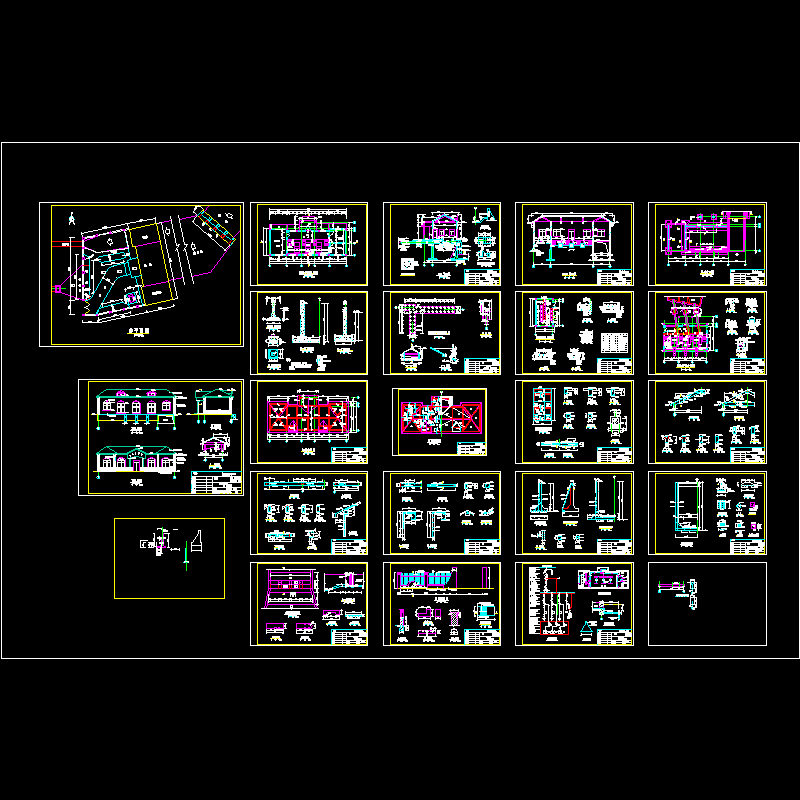 排涝站CAD施工图纸.dwg - 1