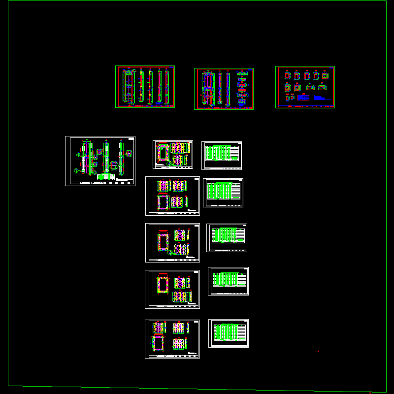 159米高悬索桥索塔施工劲性骨架图纸.dwg - 1