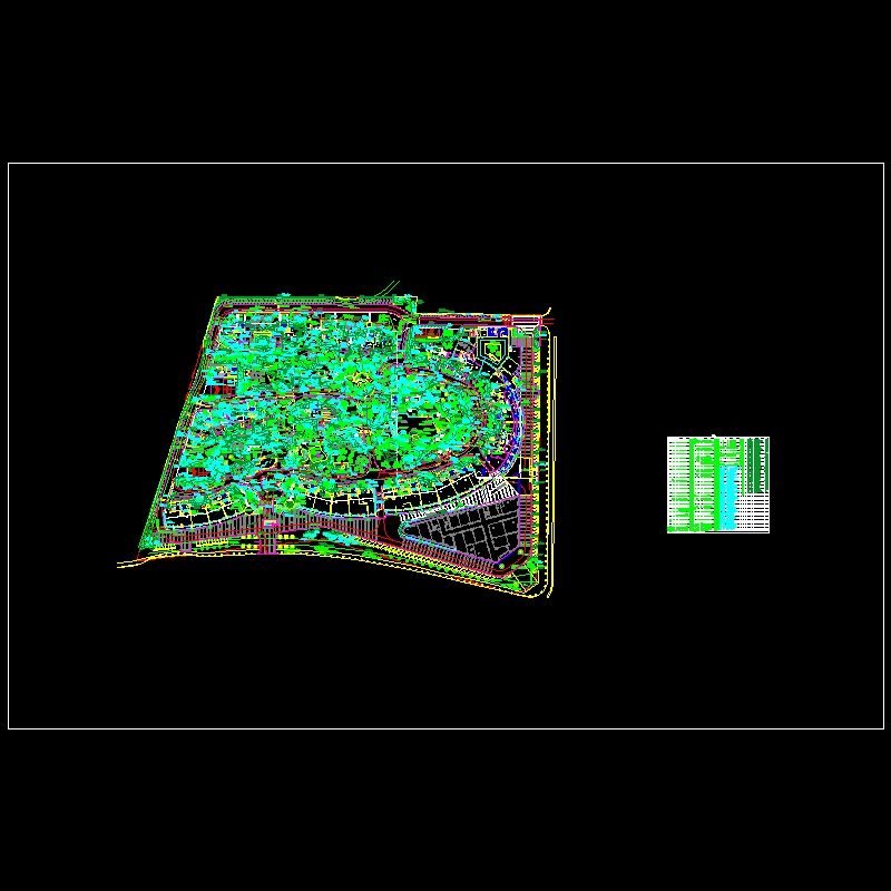 小区园林绿化平面CAD图纸 - 1