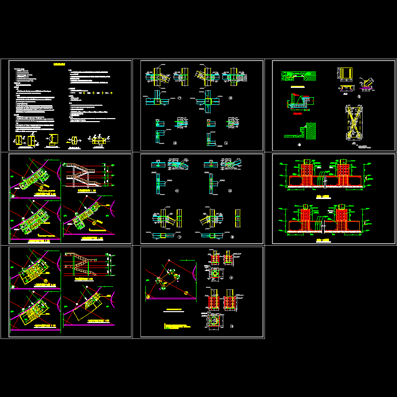 钢结构楼梯节点CAD详大样图 - 1
