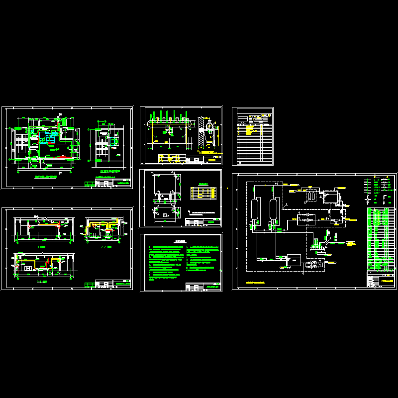 热力站施工CAD图纸，共6张 - 1