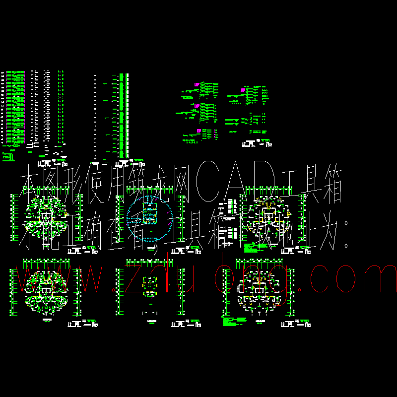 圆形住宅楼全套电气格式图纸 - 1