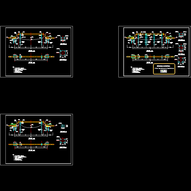 wc201c-1-101,dn900~1200单跨管桥结构布置图.dwg