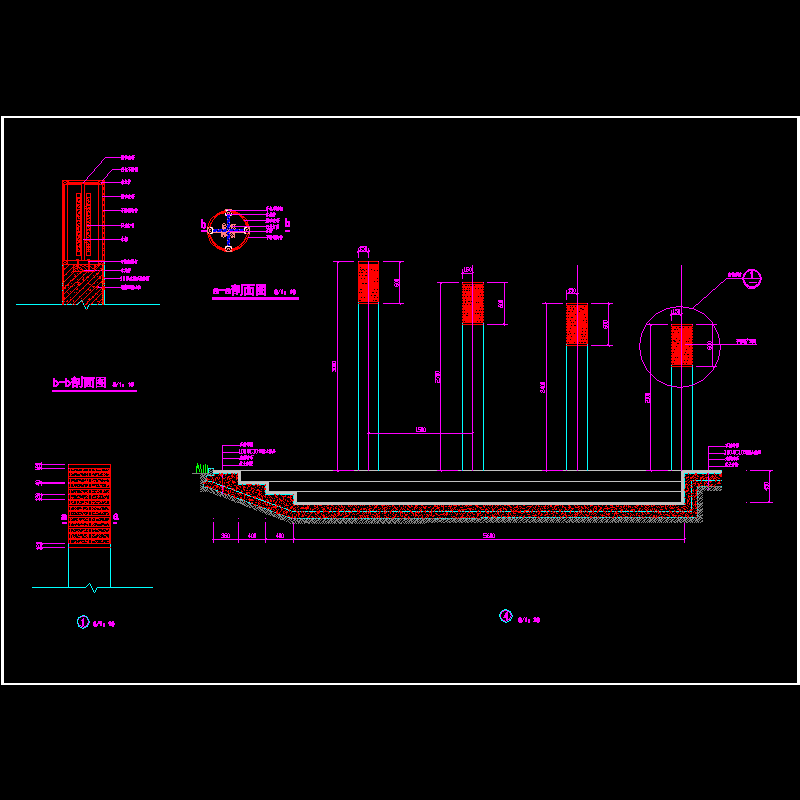 下沉式广场剖面图.dwg