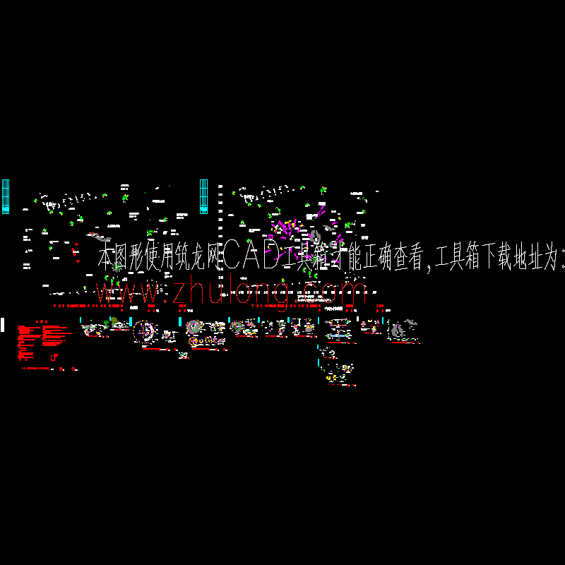 一套小区D区景观设计CAD施工图纸 - 1