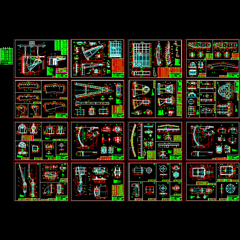 24孔20×12.5m弧门CAD施工图纸整套.dwg - 1