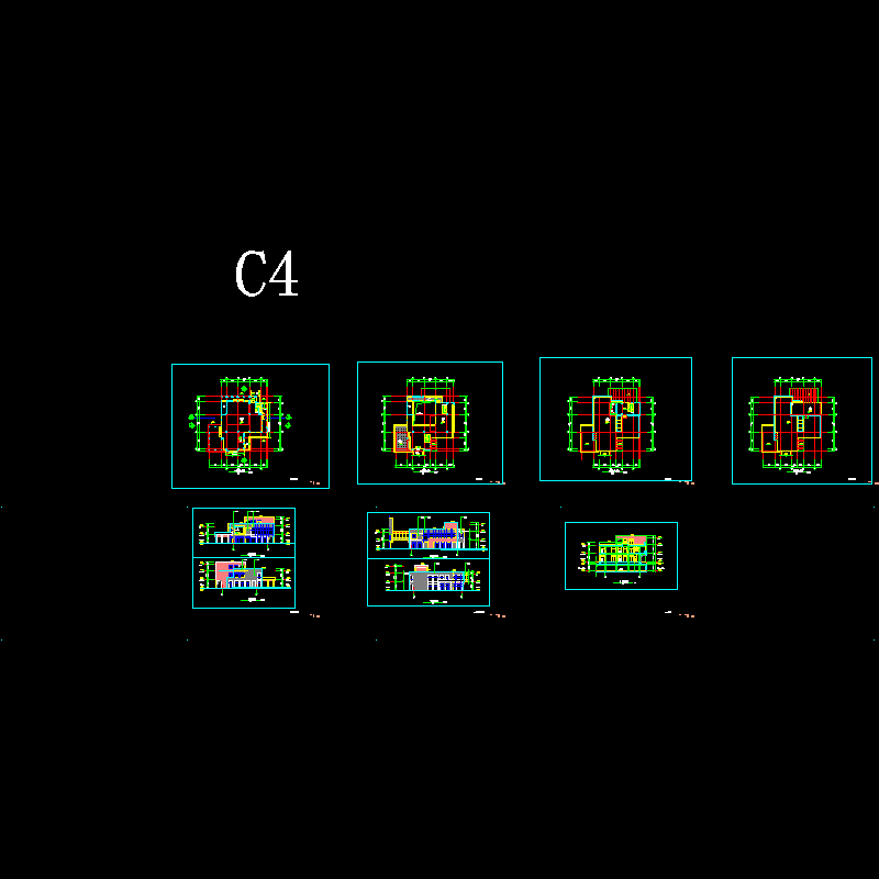 2层工业园区规划C4栋建筑扩初初设图纸.dwg - 1