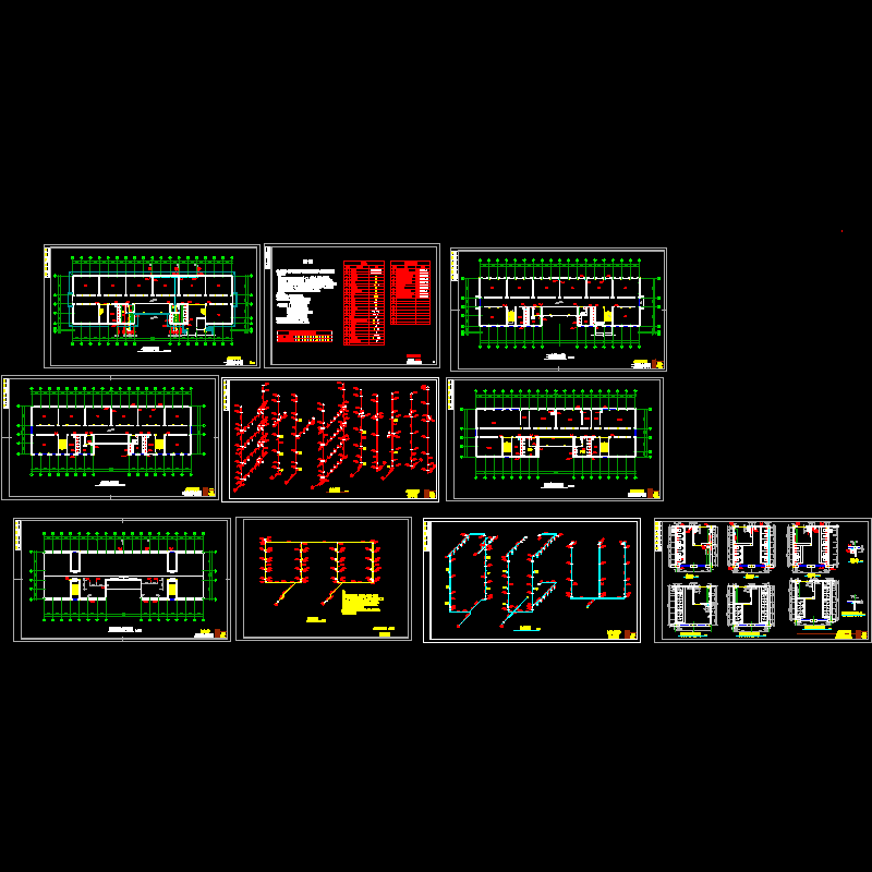 小学教学楼给排水CAD施工图纸 - 1