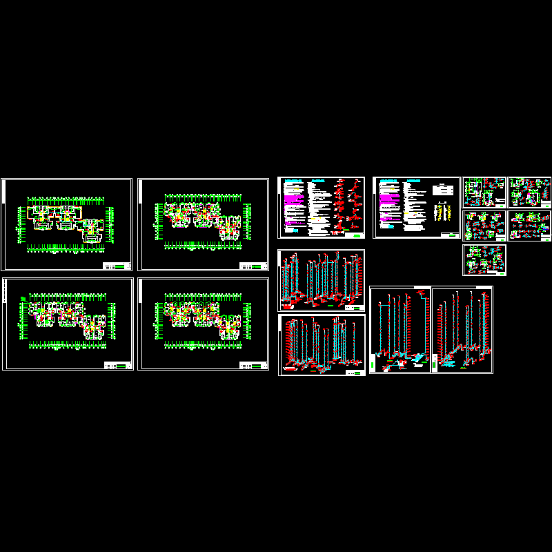 住宅小区一期工程给排水系统设计cad施工图纸和平面图,大样图 - 1