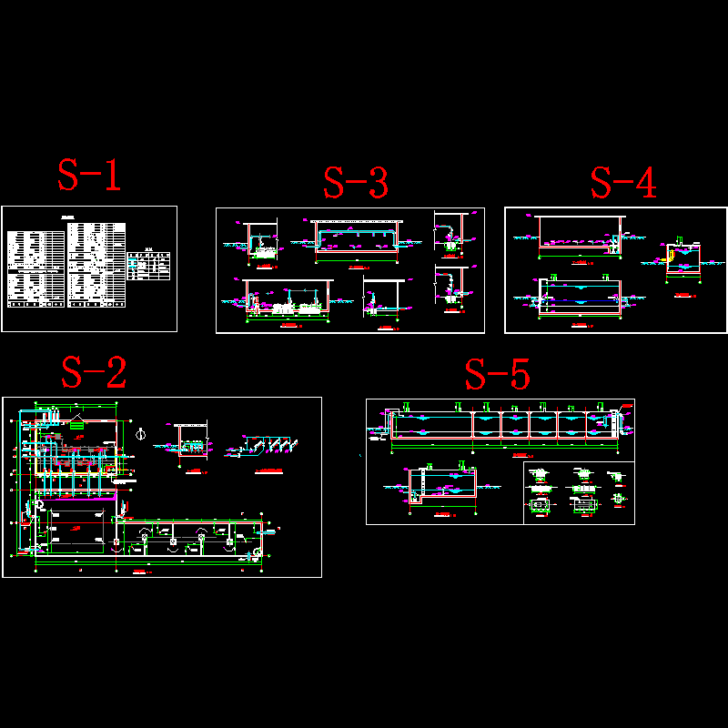 回用水泵房设计CAD图纸.dwg - 1