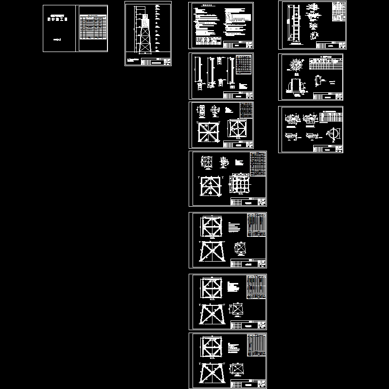 楼顶28米钢管塔结构设计CAD图纸.dwg - 1