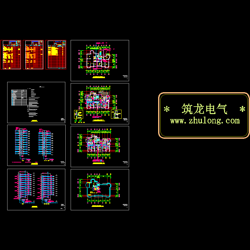 11层公寓住宅楼弱电CAD施工图纸.dwg - 1