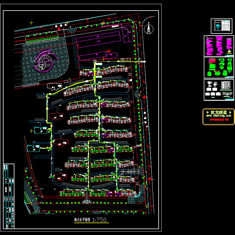 小区无补偿直埋热力管网CAD施工图纸.dwg - 1