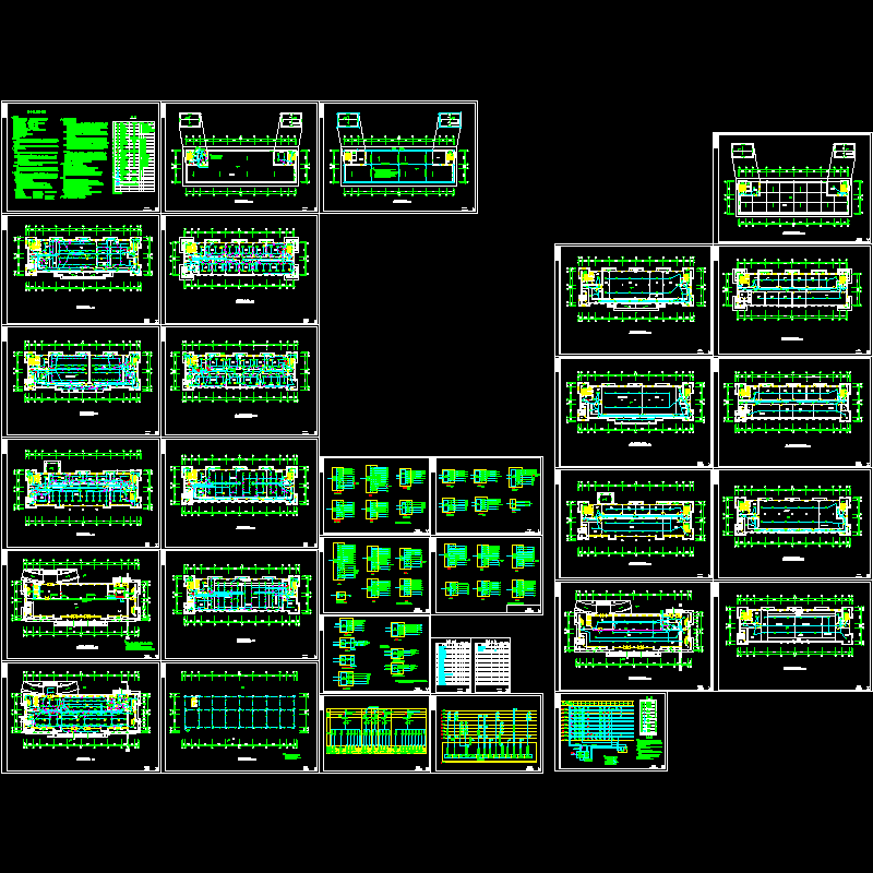 9777平方米9层通信办公楼电气全套(dwg) - 1