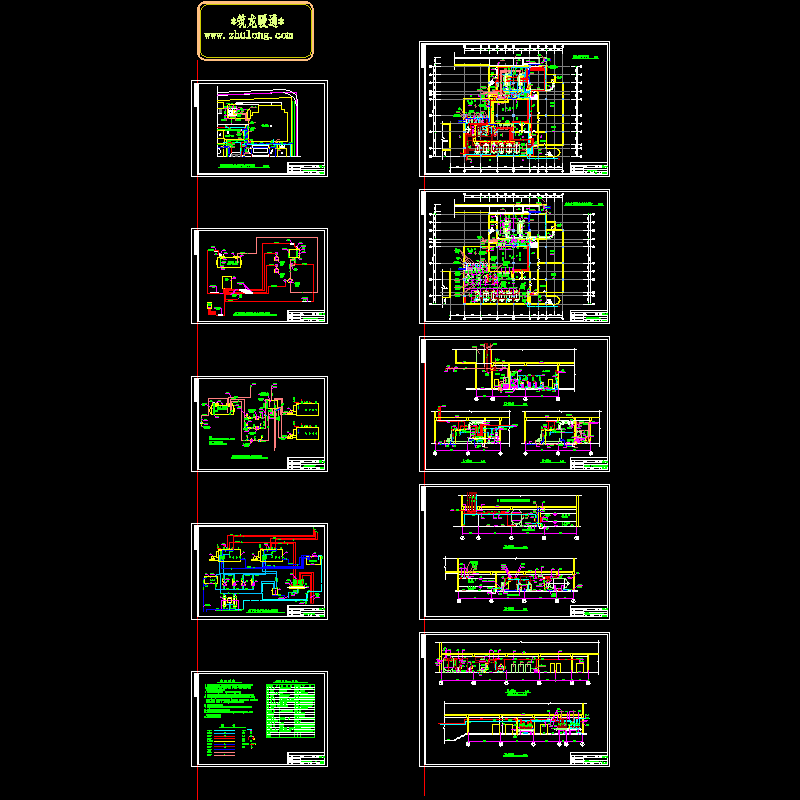 中学食堂锅炉房CAD施工图纸（10张图纸） - 1